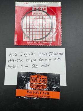 Suzuki 12141-37e02-000 Nos 1996-2000 Rm250 Genuine Oem Piston Ring Std New