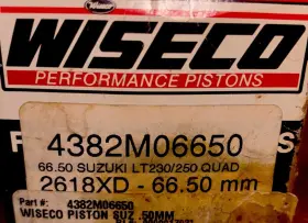 4382p2 Suzuki Atv Lt 230 Lt230 Quad Sport Runner Oversize Wiseco Piston Kit New 4382p2 Suzuki Atv Lt 230 Lt230 Quad Sport Runner Oversize Wiseco Piston Kit New