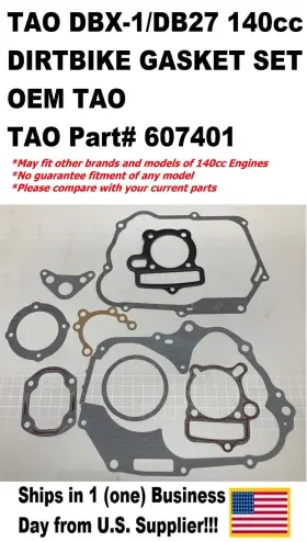 607401 Tao Dbx-1 Dirtbike Gasket Set 140cc Part#