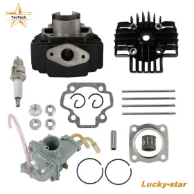 Luc5779002 Tectech Carb Big Bore Kit Top End 50cc Piston Cylinder For 1981-2009 Yamaha Pw 50 Pw50