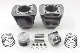 11-2608 V-twin Replica 883cc Cylinder And Piston Kit Silver For 1986-2003 Harley Davidson