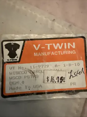 11-9779 V-twin Manufacturing Harley Davidson By Piston Circlips
