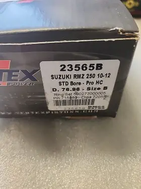 23565b Vertex High Comp Forged Piston Kit For Suzuki Rmz 250 10-12 23565b Vertex High Comp Forged Piston Kit For Suzuki Rmz 250 10-12