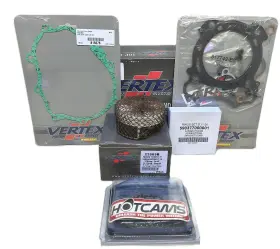 Vtktc22889b-1 Vertex Yamaha Yz250f Wr250f Top End Piston Kit Forged Standard Bore Free Cam Chain