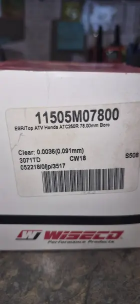 11505m07800 Wiseco Piston Esr Cylinder