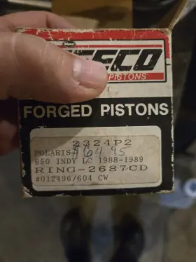 2324p2 Wiseco Piston Kit Polaris Indy 650 1988-1991. .50mm Over / .020 Inch