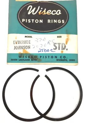 370-opposed Wiseco 2500c Evinrude Johnson Omc Twin Piston Ring Set Std Bore