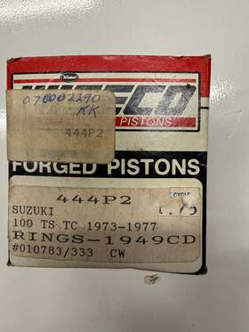 Wiseco 444p2 Suzuki Ts100/tc100 Piston/rings .020 Nos