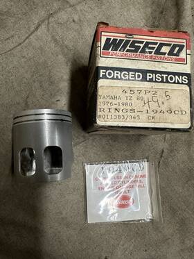 Wiseco 457p2 Nos 1976-1980 Yamaha Yz 80 Yz80 Piston 49.5mm 1st Oversize