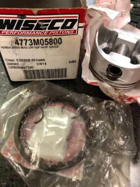 4773m05800 Wiseco Honda Piston Kit Forged Series For 4 Stroke