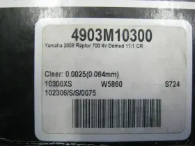 4903m10300 Wiseco 2006 Yamaha Raptor 700 Atv Piston Kit 11 1 Compression