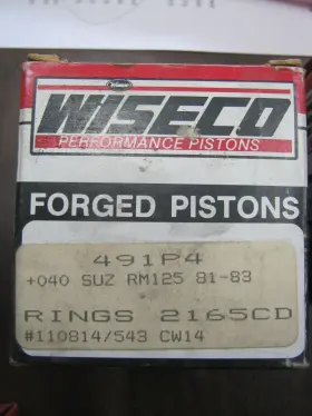 491p4 Wiseco Nos 1981-1983 Vintage Suzuki Rm125 Motocross Piston .040 Oversize