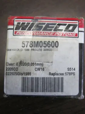 578mo5600 Wiseco Nos 1989 Kawasaki Kx125 Vintage Motocross Piston Kit 56mm 578ps