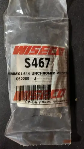 88ft-03 Wiseco S647 Wrist Pin S467 16mm X 1.614in Cr125r 00ft-07ft Cr125 94ft-05ft Kx125