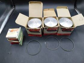 Yamaha 284-11635-00-00 3 X Nos Piston And Ring .25 - 1970 Rt1m 1971 Rt1mxn 1 U7e