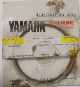 Yamaha 313-11611-20 Nos Genuine Piston Ring 2nd 0.50 O/s Spb5-3