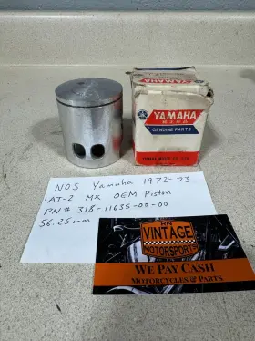 318-11635-00-00 Yamaha Nos 1972-73 At-2/3 125 Mx Oem Piston Size 56.25mm Part #