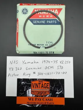 364-11611-70-00 Yamaha Nos 1975-75 Yz250/360 Genuine Oem Std Piston Ring Part #