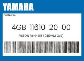 Yamaha 4gb-11610-20-00 Genuine Piston Ring Set 0.50mm O/s -
