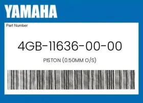 4gb-11636-00-00 Yamaha Genuine Piston 0.50mm O/s -