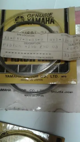 4v1-11601-21-00 Yamaha Factory 2nd Over 050 Piston Ring #4v1-11601-21-00 1981 Yz80 Vintage Ahmra