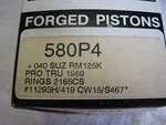 Suzuki Wiseco 0.40 Pro Tru Piston Kit 580P4 1989 #2957 New. Price: $74.99.