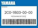 Yamaha Genuine Piston Ring Set (std) 2C0-11603-00-00 New. Price: $61.19.
