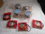 Honda, Nos, CB500, Piston & Ring Set, 1.00 O/s, Of 4, # 13105-323-000. S83 New. Price: $224.99.