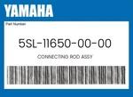 Yamaha Genuine Connecting Rod Assy 5SL-11650-00-00 New. Price: $216.79.