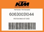 Ktm Genuine Piston Ring Kit D103 - 60630031044 New. Price: $114.72.