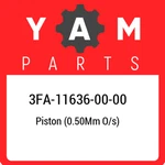 3FA-11636-00-00 Yamaha Piston (0.50MM O/s) 3FA116360000, New Genuine Oem Part. Price: $85.08.
