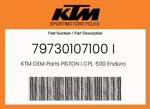 Ktm Genuine Piston Cpl. 500 Enduro - 79730107100 New. Price: $443.69.
