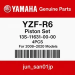 Yamaha YZF-R6 Piston Set 13S-11631-00-00 X4 Oem Genuine New. Price: $349.00.