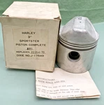 New Genuine Dixie J-17549 Piston Kit, 3" Bore O/s .020, Harley Davidson 22254-70. Price: $33.20.