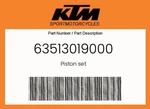 Ktm Genuine Piston Set - 63513019000 New. Price: $47.71.