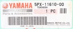 Yamaha Piston Ring Kit Part Number 5PX-11610-00-00 New. Price: $12.99.
