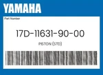 Yamaha Genuine Piston (std) 17D-11631-90-00 New. Price: $127.19.