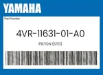 Yamaha Genuine Piston (std) 4VR-11631-01-A0 New. Price: $150.39.