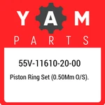55V-11610-20-00 Yamaha Piston Ring Set (0.50MM O/s). 55V116102000, New Genuine. Price: $89.50.