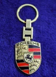 2 Sided Porsche Key Ring Chain Accessory Crest Fob Used. Price: $25.00.