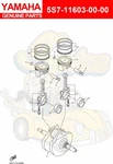 Yamaha Piston Ring Set (std) 5S7-11603-00-00 Oem New. Price: $65.43.