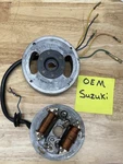 Suzuki 1973 MT50 1971 1972 TS50 Flywheel Stator 32101-26610 Rv 90 125 Ignition Used. Price: $98.50.
