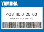 Yamaha Genuine Piston Ring Set (0.50MM O/s) 4GB-11610-20-00 New. Price: $56.16.