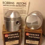 Triumph Pre Unit Pistons Bare Pair Bonneville T120 TR6 T110 Made In 1960 .090 New. Price: $151.99.