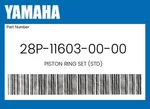 Yamaha Genuine Piston Ring Set (std) 28P-11603-00-00 New. Price: $75.44.