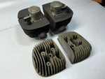 Yamaha Vintage 65-67 YDS3C Big Bear Oem Top End Cylinders Heads Pistons Used. Price: $199.99.