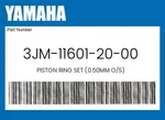Yamaha Genuine Piston Ring Set (0.50MM O/s) 3JM-11601-20-00 New. Price: $52.81.