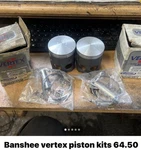 New Vertex Piston Set 22568050 For Yamaha Yfz 350 Banshee 1987-2006. Price: $180.00.