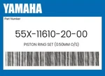 Yamaha Genuine Piston Ring Set (0.50MM O/s) 55X-11610-20-00 New. Price: $62.26.