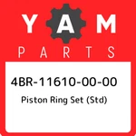 4BR-11610-00-00 Yamaha Piston Ring Set (std) 4BR116100000, New Genuine Oem Part. Price: $153.66.